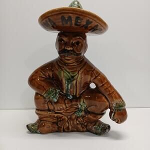 Vintage Mexican‎ Sombrero Man Liquor Decanter